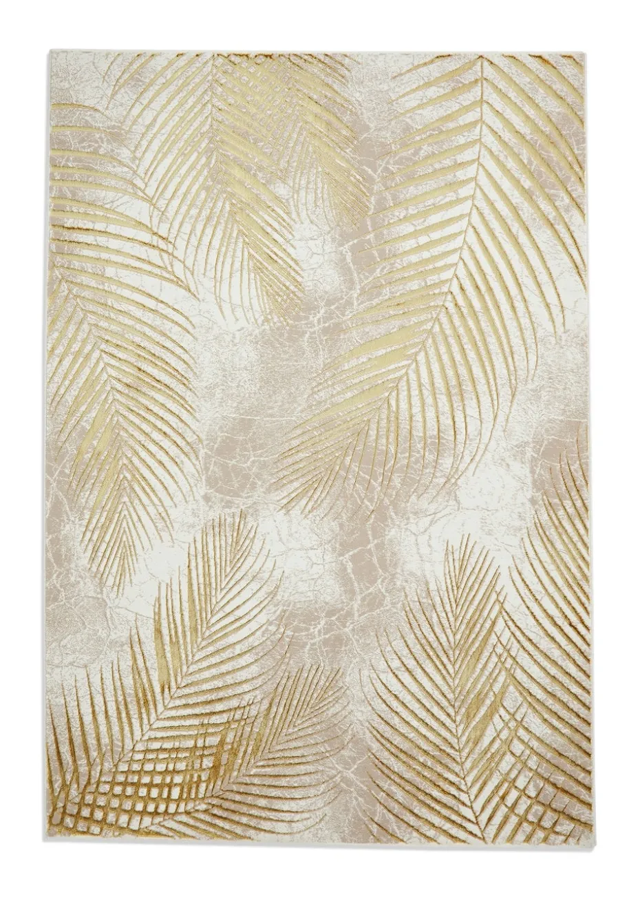 Think Rugs Creation Gold Botanical Rug