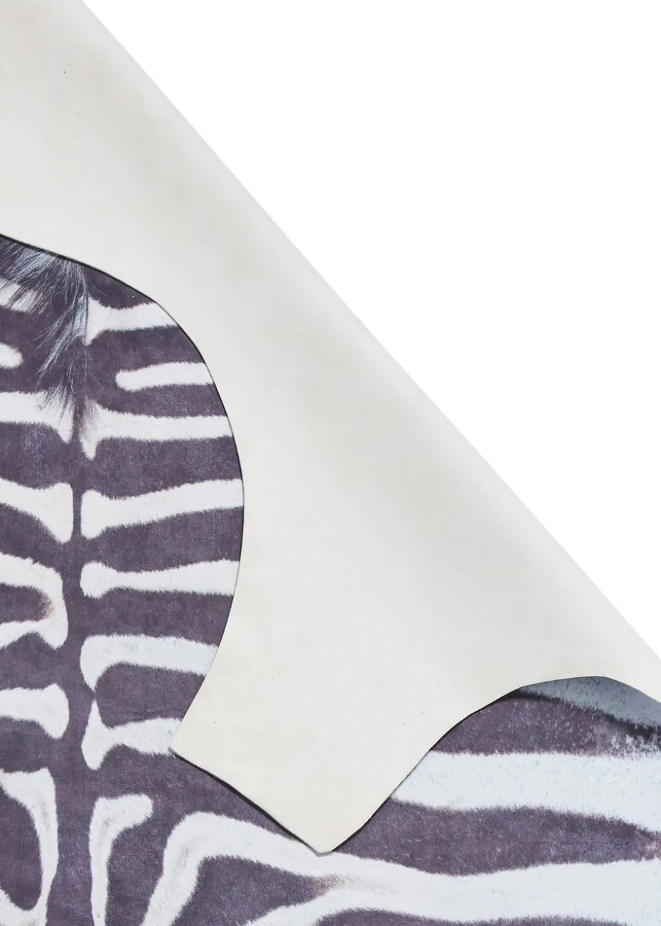Think Rugs Faux Zebra Print Black/White Rug