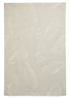 Think Rugs Flores Beige Botanical Washable Rug