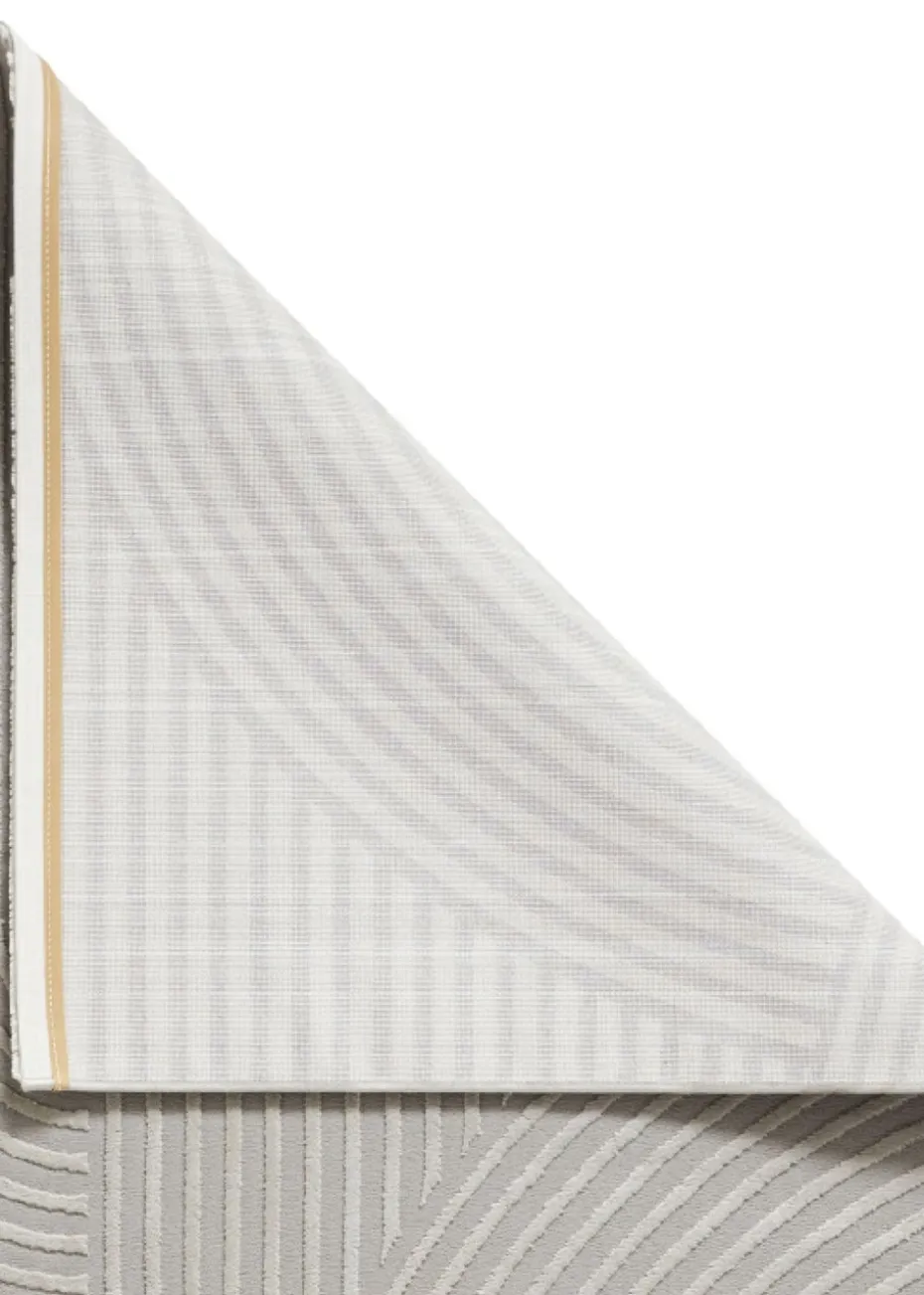 Think Rugs Flores Grey Modern Rectangle Rug