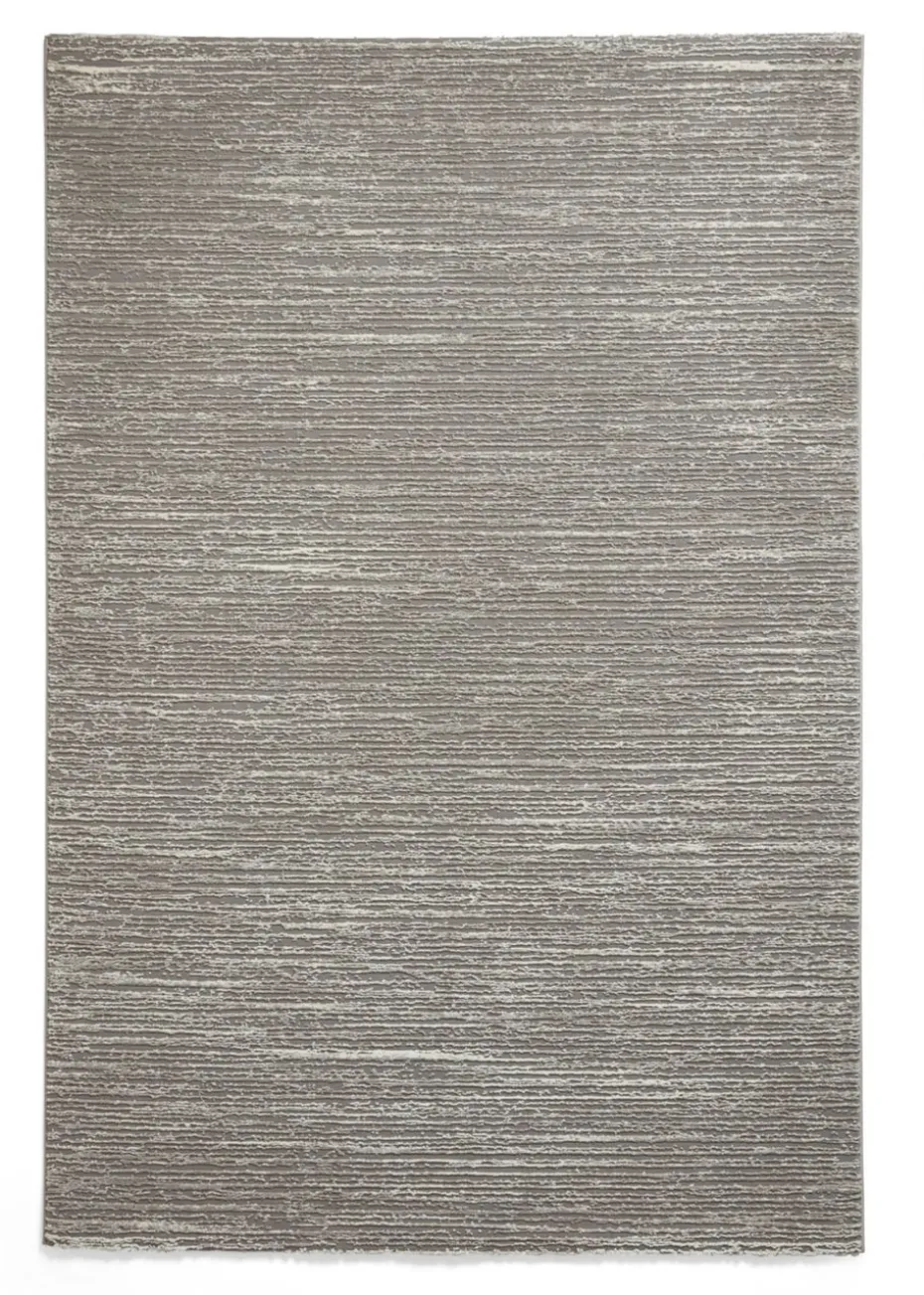 Think Rugs Flores Grey Modern Rectangle Rug