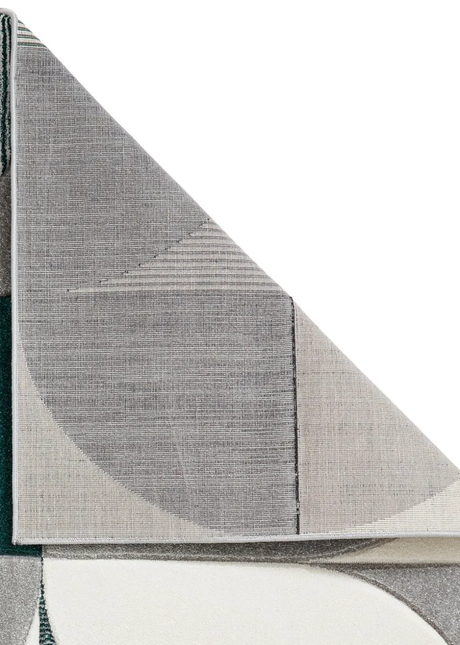Think Rugs Matrix Green Modern Geometric Rug