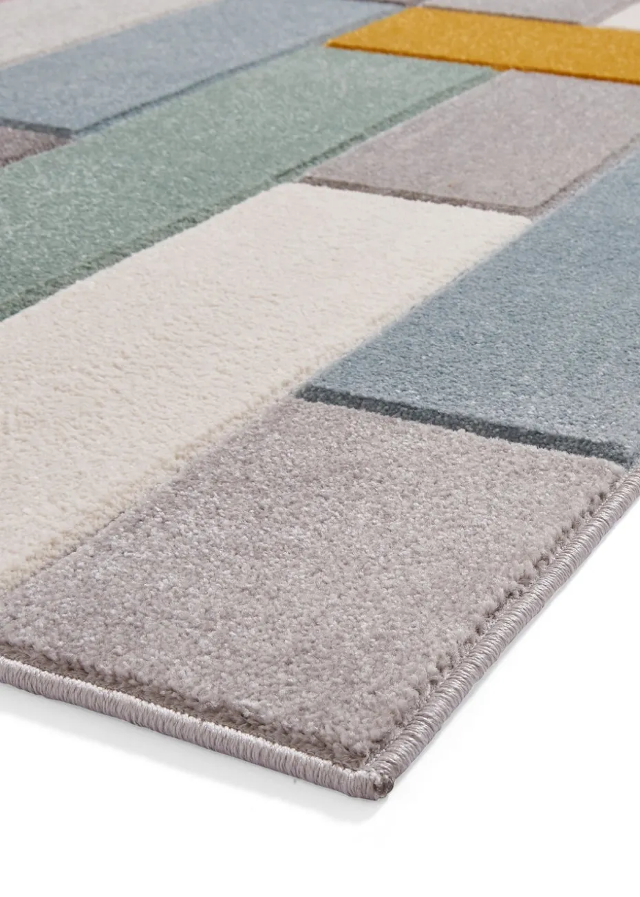 Think Rugs Matrix Multi Square Rug