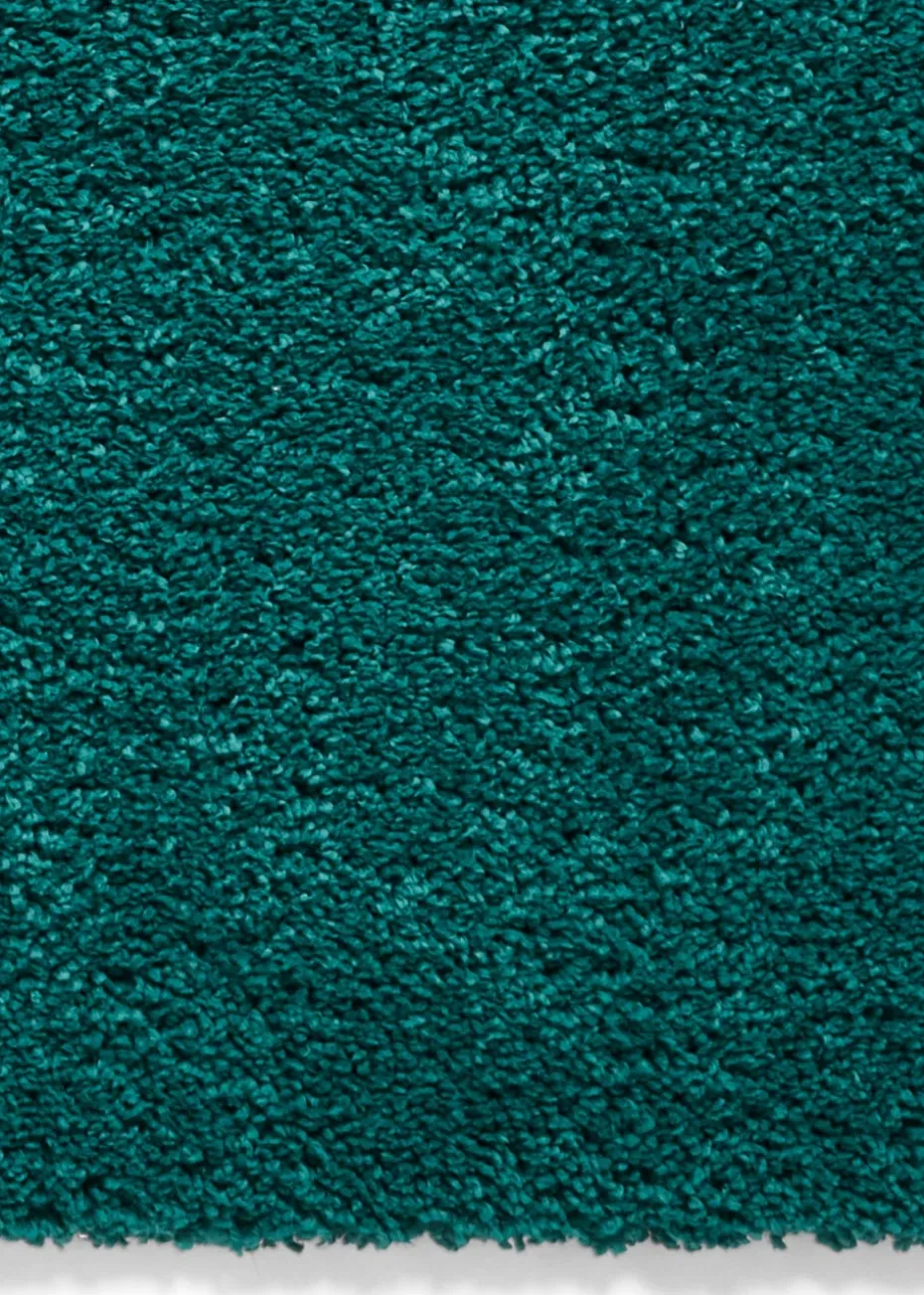 Think Rugs Sierra Jewel Green Plain Shaggy Rectangle Rug