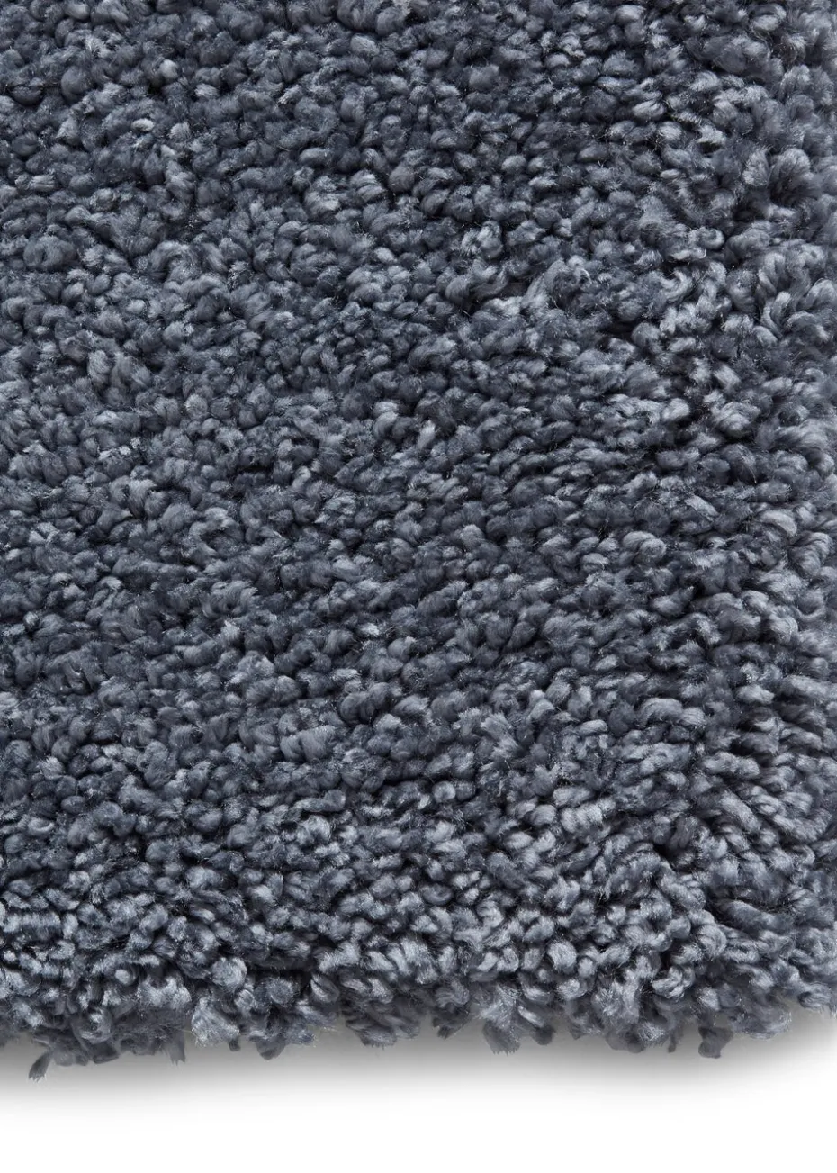 Think Rugs Sierra Slate Grey Plain Shaggy Rectangle Rug
