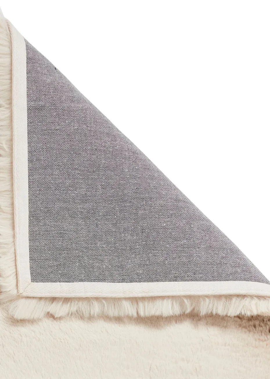 Think Rugs Super Teddy Beige Plain Shaggy Rectangle Rug