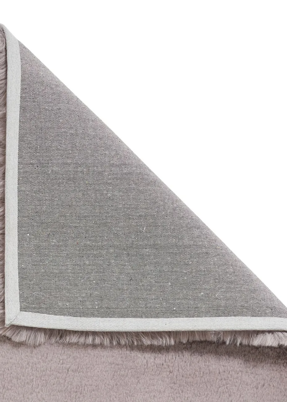 Think Rugs Super Teddy Grey Plain Shaggy Rectangle Rug