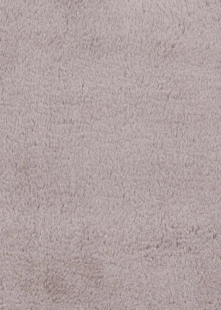 Think Rugs Super Teddy Grey Plain Shaggy Rectangle Rug