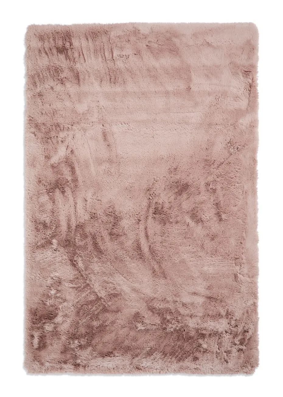 Think Rugs Super Teddy Rose Plain Shaggy Rectangle Rug