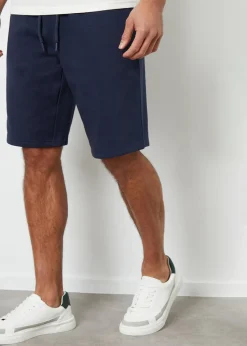 Threadbare Black Wiki Knee Length Fleece Sweat Shorts