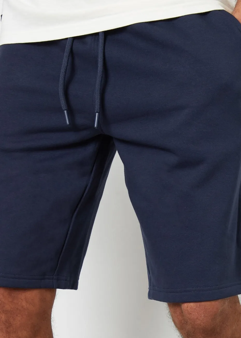 Threadbare Black Wiki Knee Length Fleece Sweat Shorts