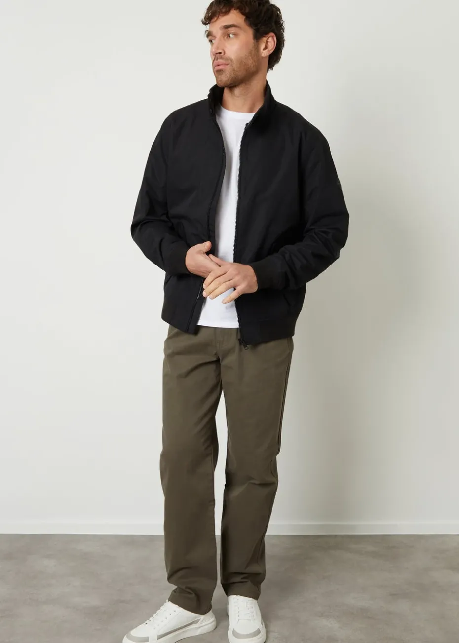 Threadbare Black Zip Up Harrington Style Jacket