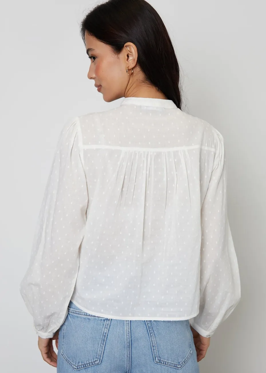 Threadbare Cream Lace Detail Boho Blouse