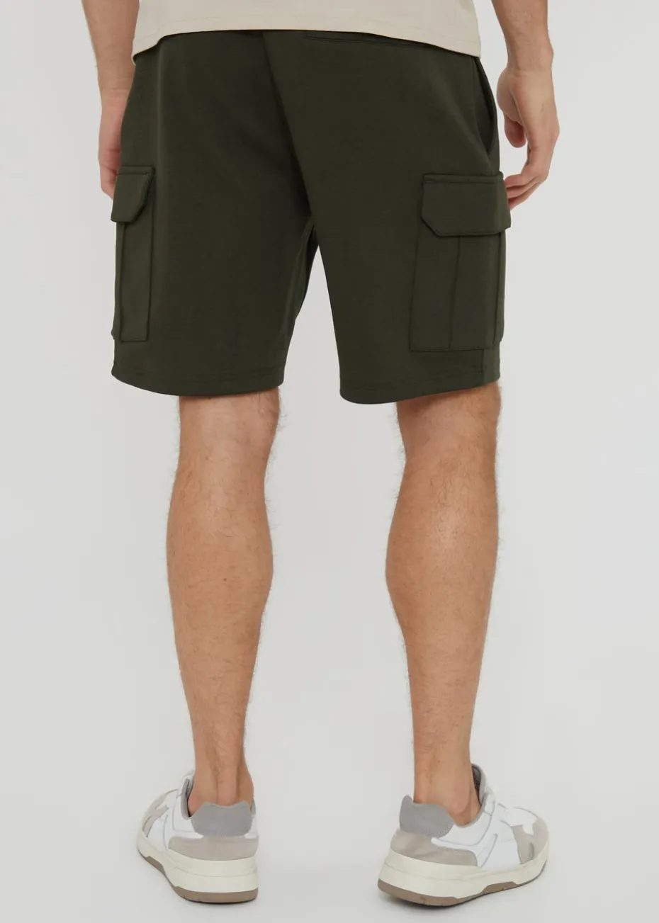 Threadbare Khaki Cargo Pocket Sweat Shorts