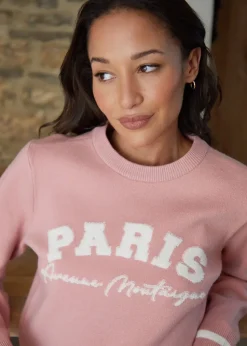 Threadbare Rose Varsity Knitted Jumper