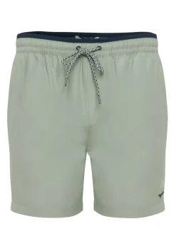 Threadbare Soft Green Contrast Logo Swim Shorts