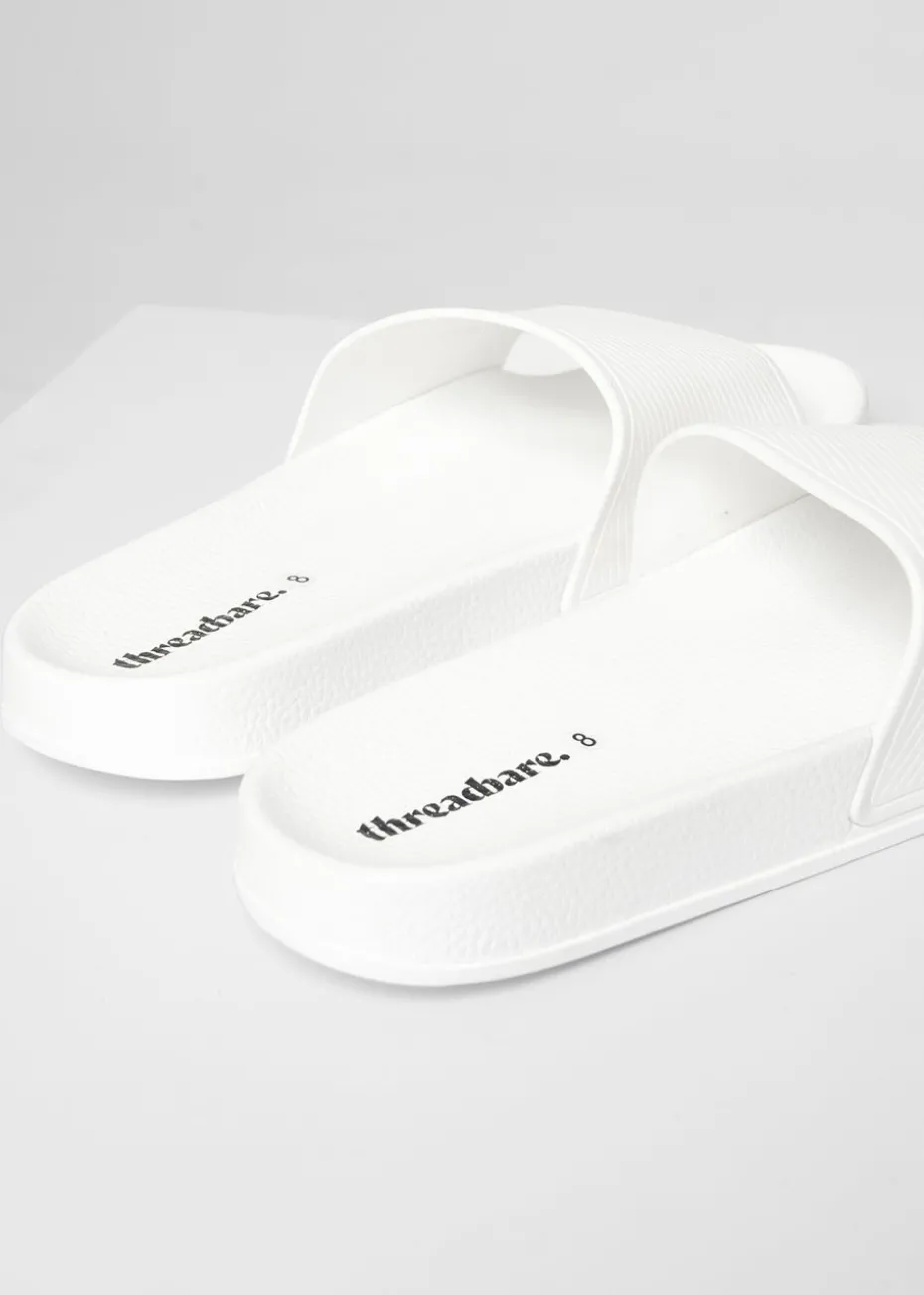 Threadbare White Lightweight Sliders