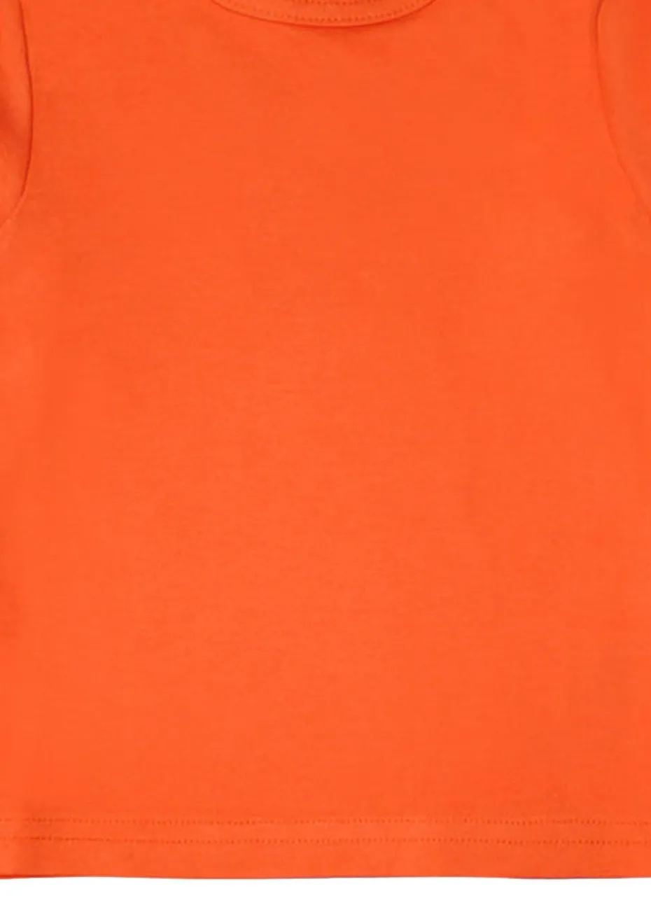 Toby Tiger Organic Orange Basic Long-Sleeved T-Shirt (6 months - 8 years)