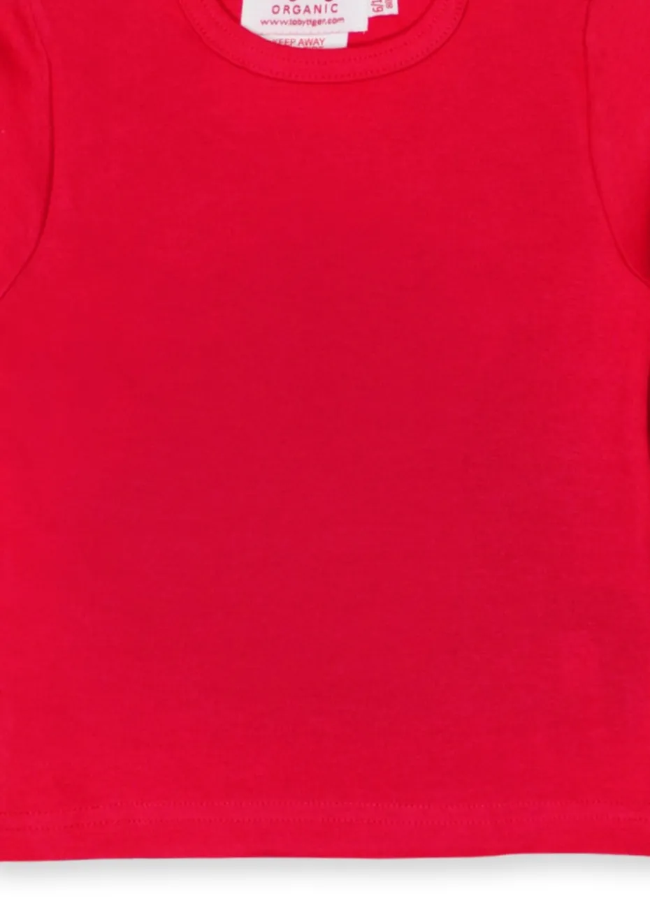Toby Tiger Organic Red Basic Long-Sleeved T-Shirt (6 months - 8 years)