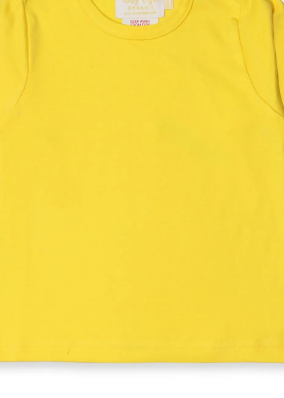 Toby Tiger Organic Yellow Basic Long-Sleeved T-Shirt (6 months - 6 years)