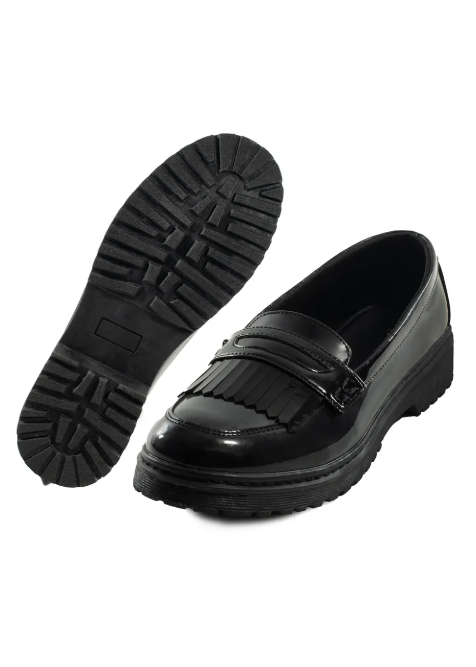 ToeZone Black Zoe Slip On Shoe