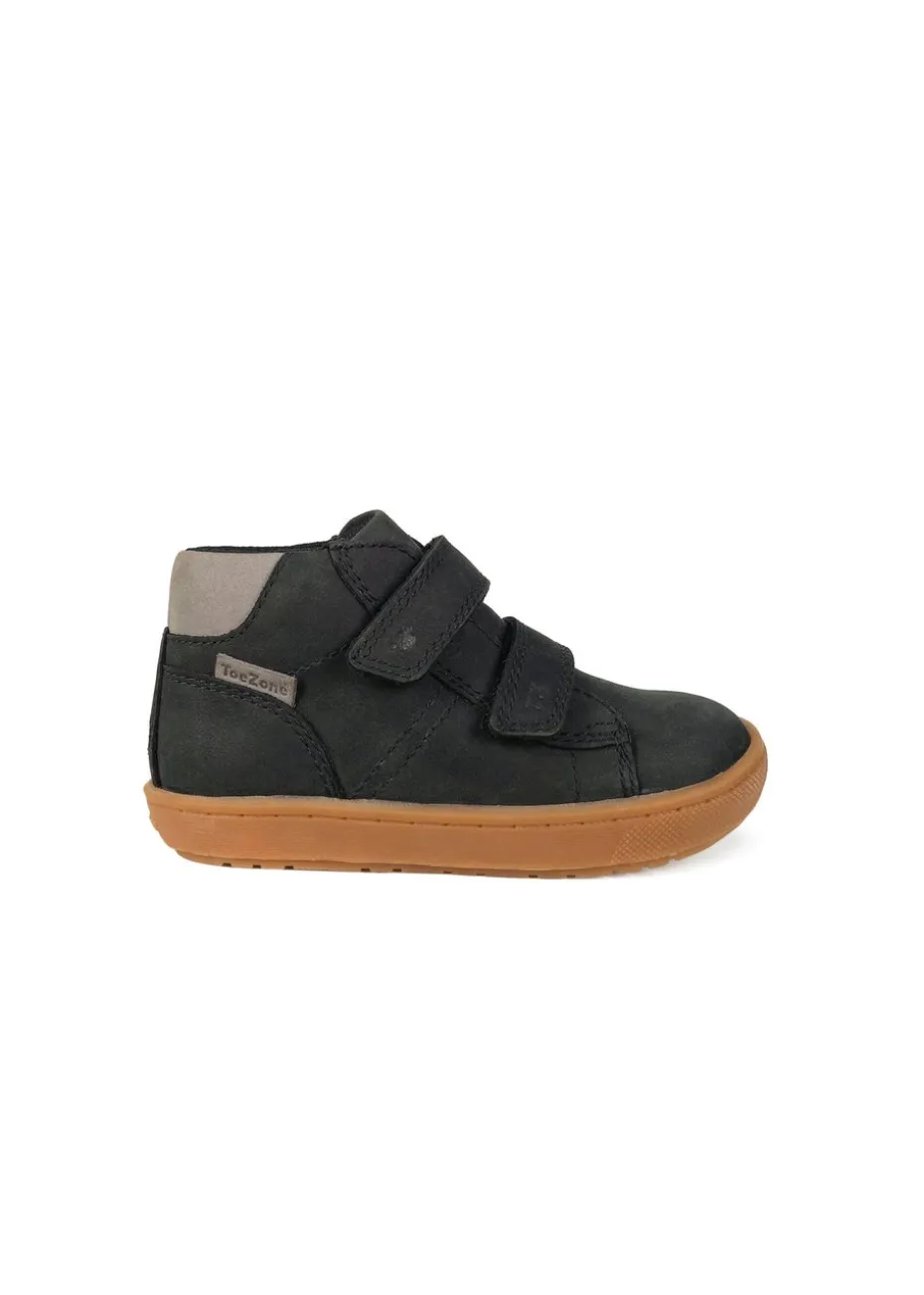 ToeZone Boys Black Grayson Nubuck Rip Tape Boot (Younger 4 - Younger 10)