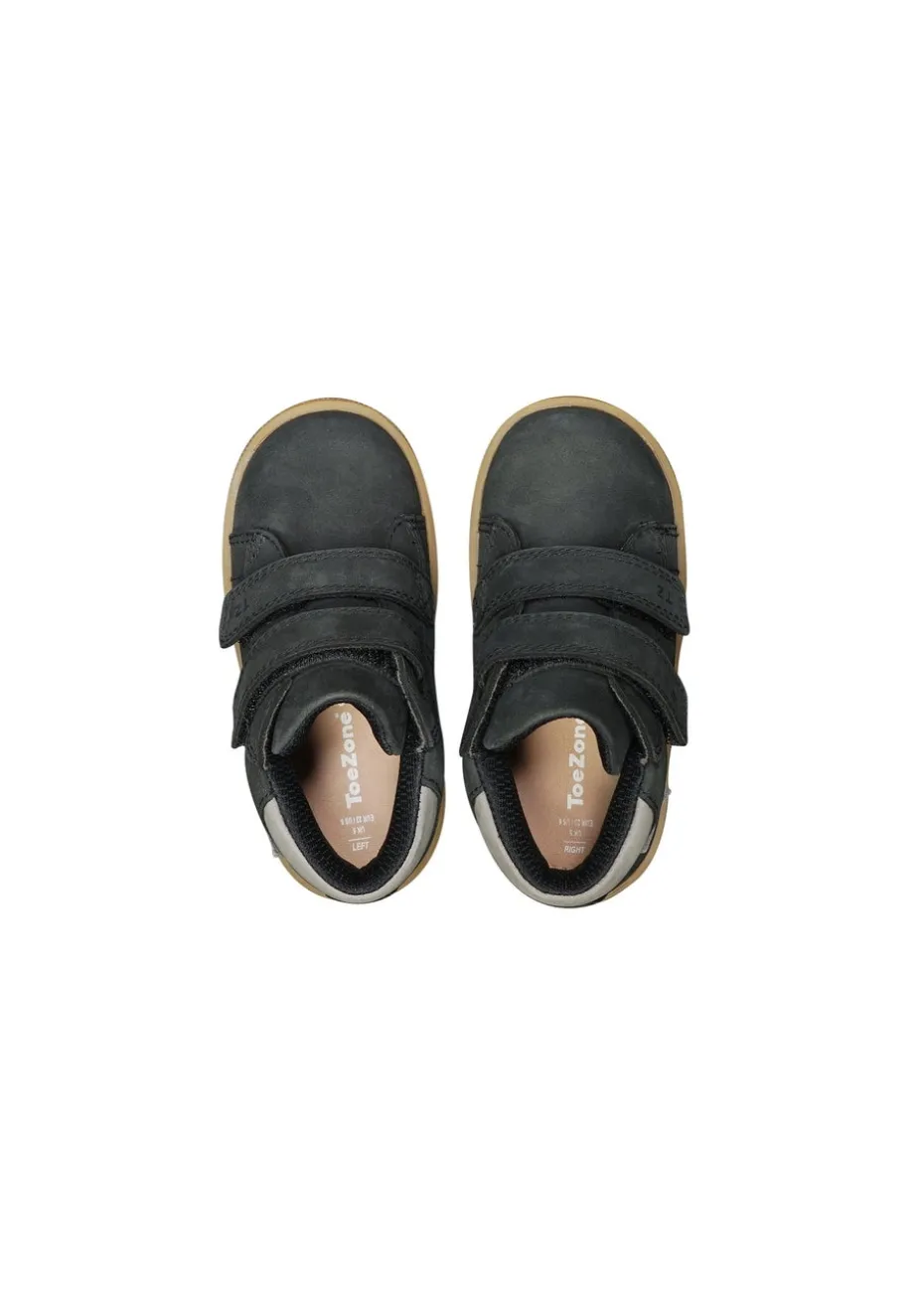 ToeZone Boys Black Grayson Nubuck Rip Tape Boot (Younger 4 - Younger 10)