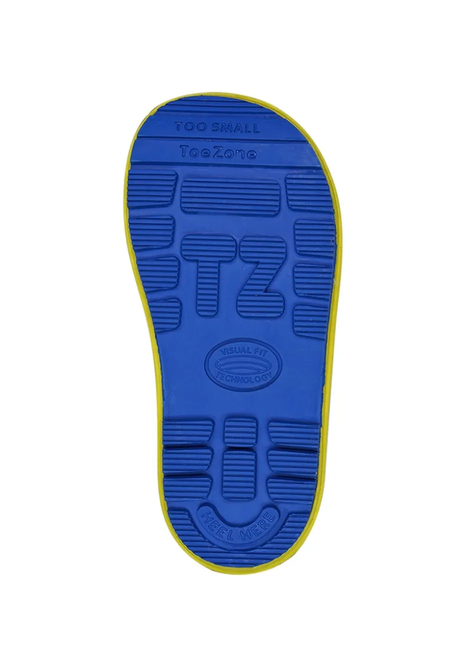 ToeZone Boys Blue Kace Dinosaur Print Wellies (Younger 6- Older 12)