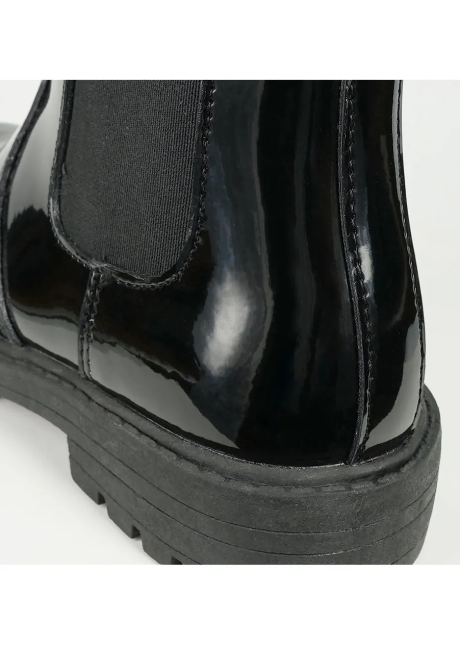 ToeZone Girls Black Cara Zip Ankle Boot (Younger 8 - Older 2)