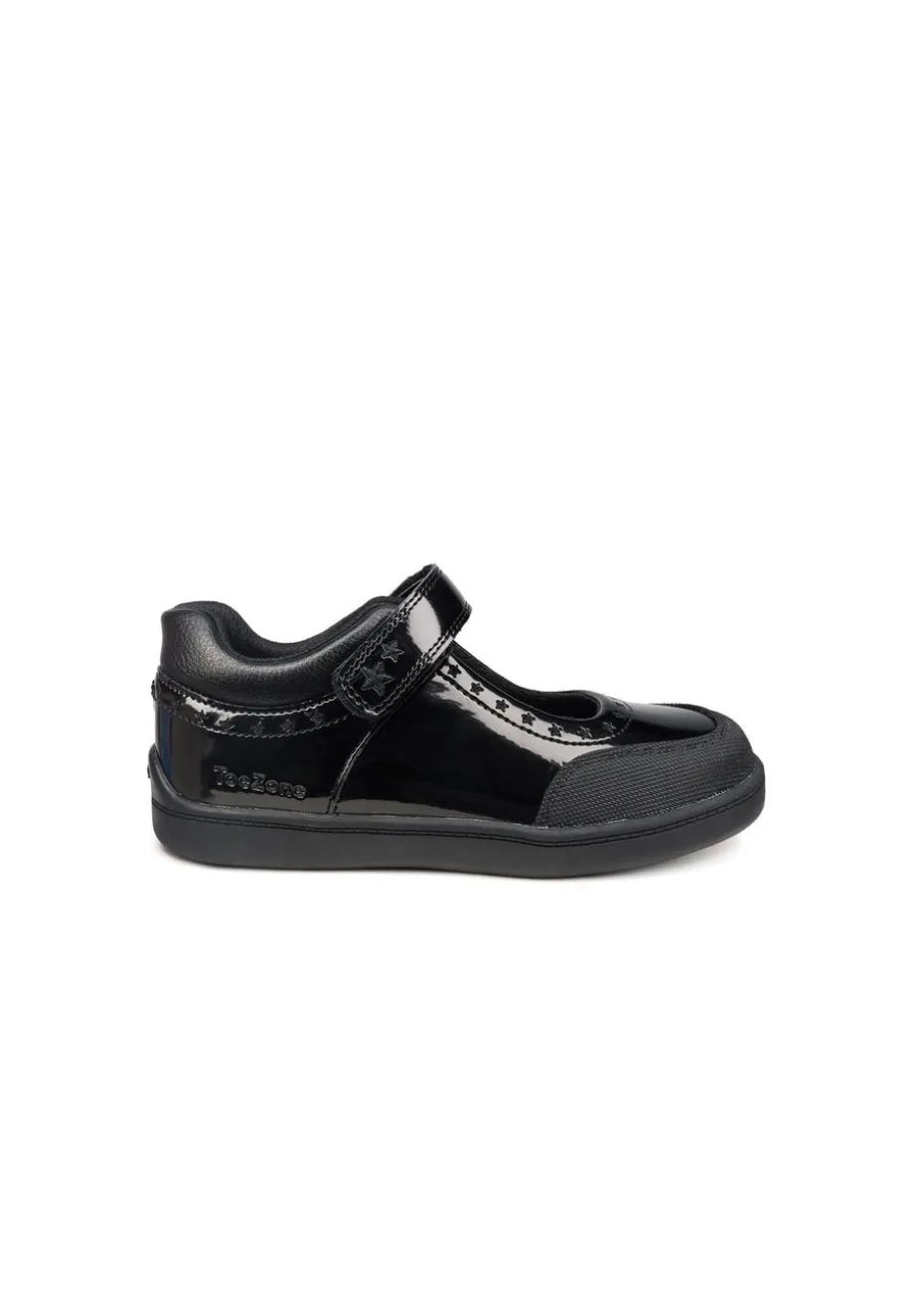 ToeZone Girls Black Sommer Ortholite Insole Technology Shoe (Younger 8- Older 2)