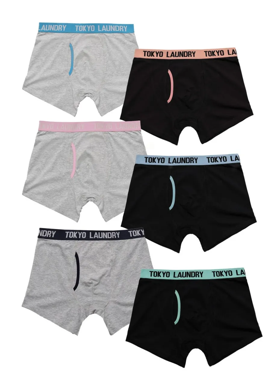 Tokyo Laundry Green 6-Pack Cotton Boxers