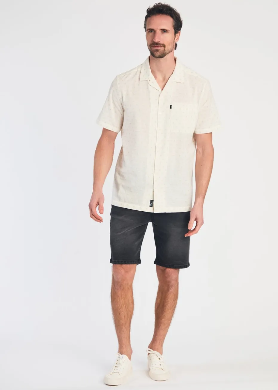 Tokyo Laundry White Cotton Printed Short Sleeve Shirt