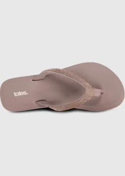 Totes Beige Beaded Toe Post