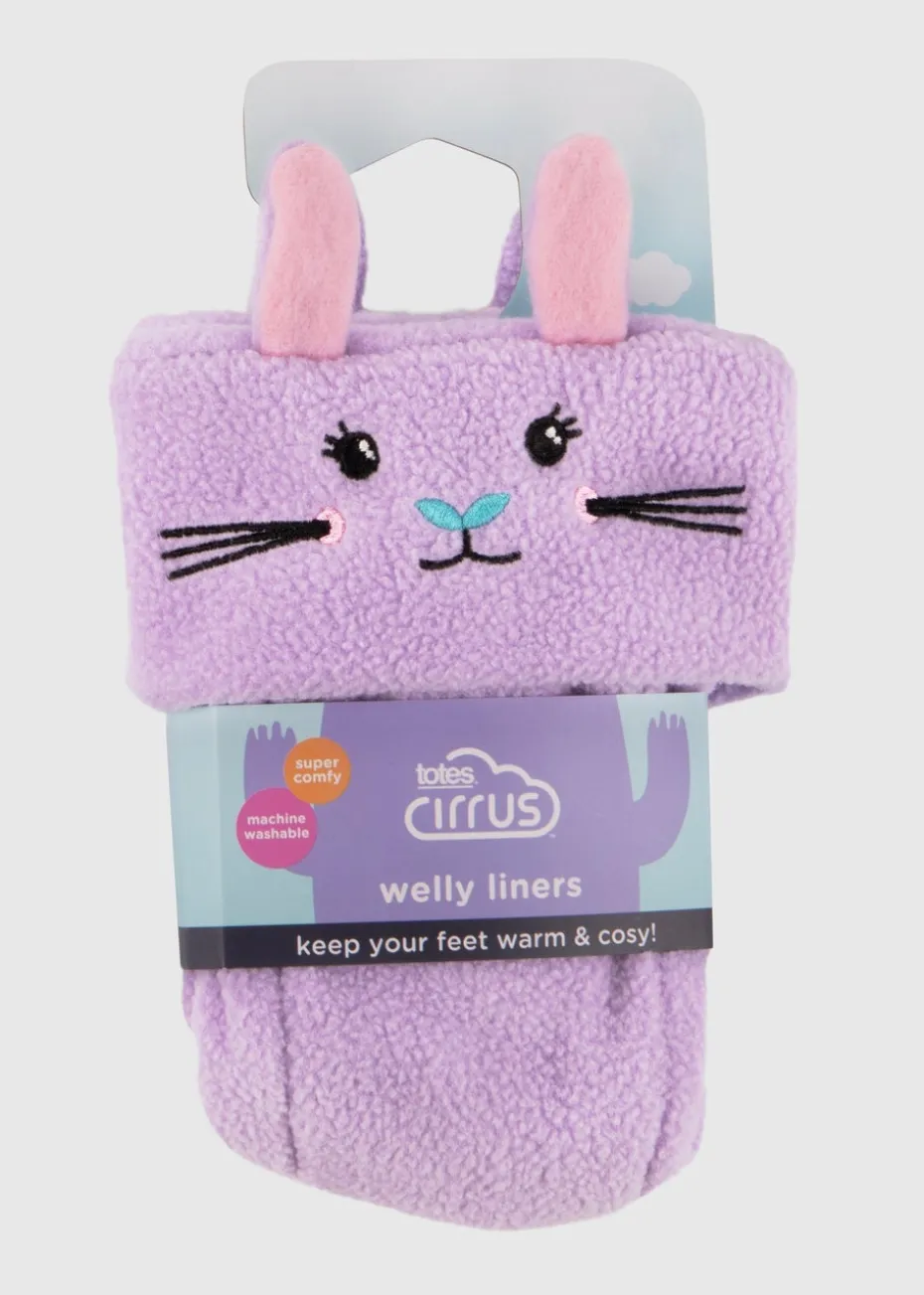 Totes Cirrus Lilac Childrens Novelty Welly Liner