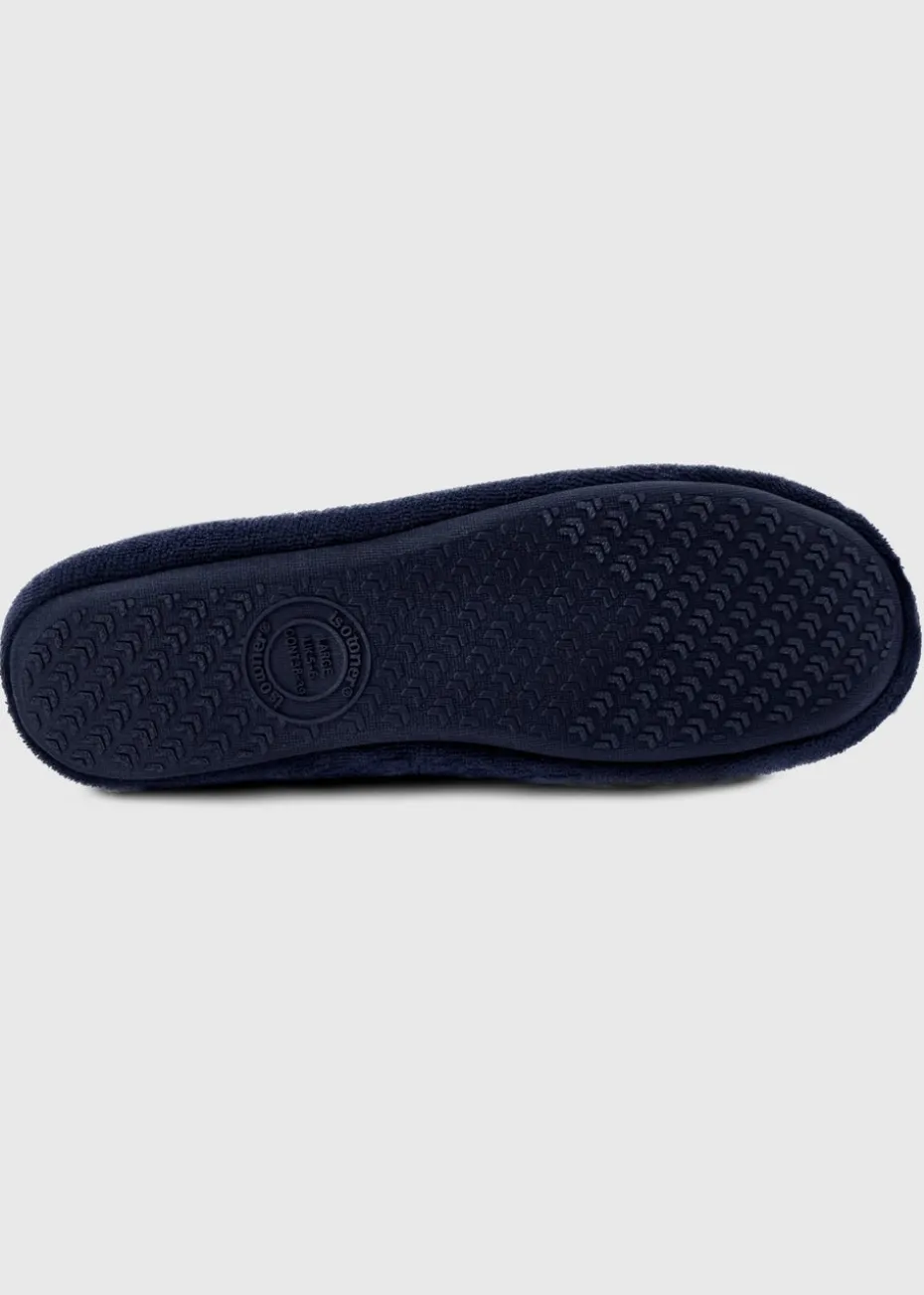 Totes Isotoner Navy Terry Ballerina Slippers