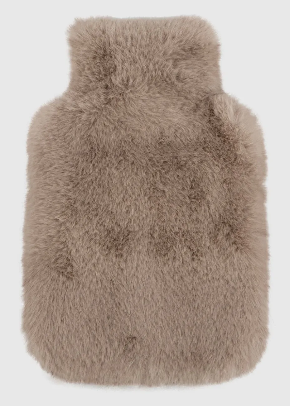 Totes Toasties Ladies Textured Faux Fur Hot Water Bottle