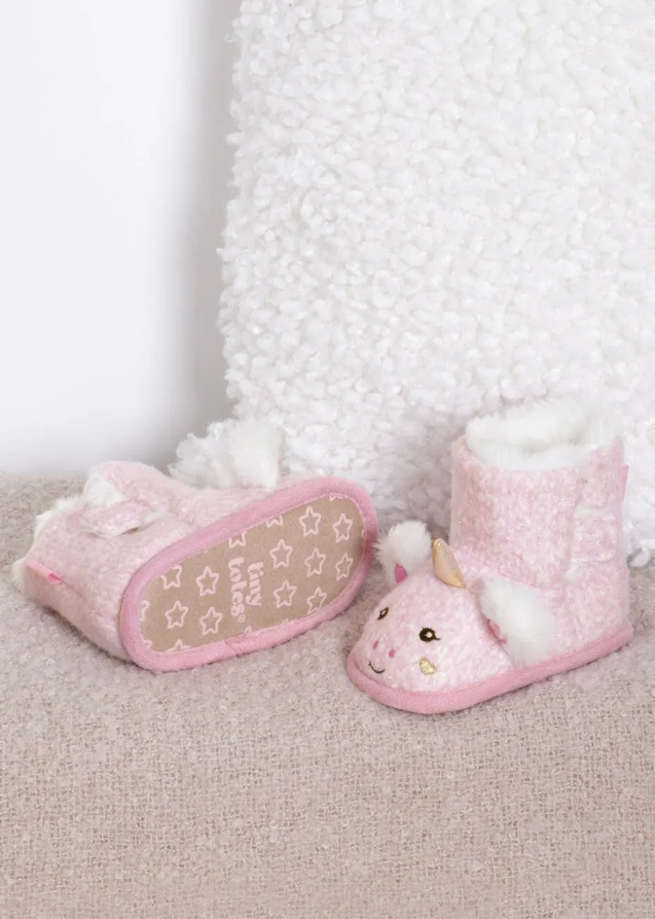 Totes Toasties Pink Toddler Booties