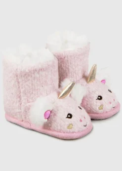 Totes Toasties Pink Toddler Booties