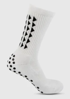 Totes Toasties White Gripper Sports Socks (Twin Pack)