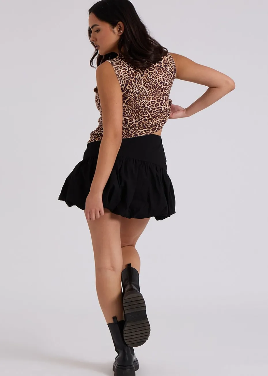 Urban Bliss Black Balloon Mini Skirt