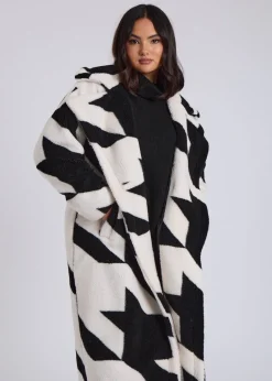 Urban Bliss Black Dogtooth Borg Crombie