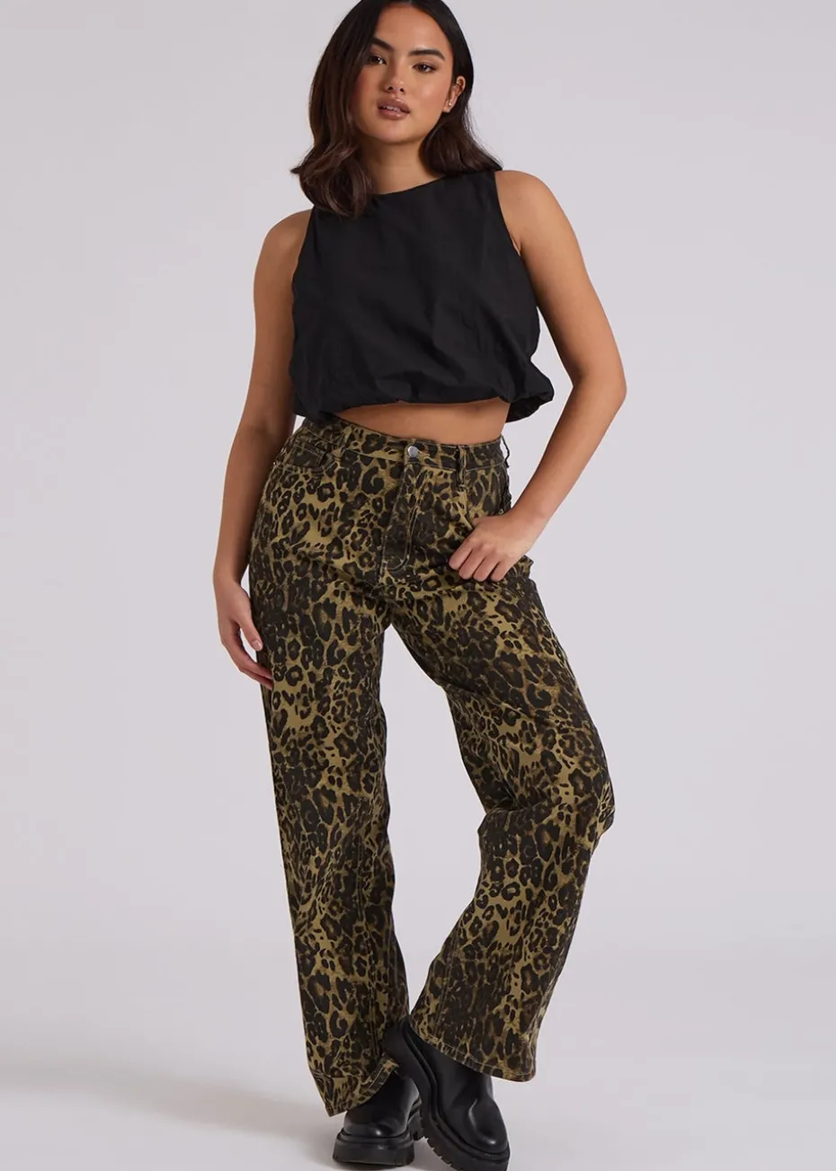 Urban Bliss Black Open Back Bubble Hem Top