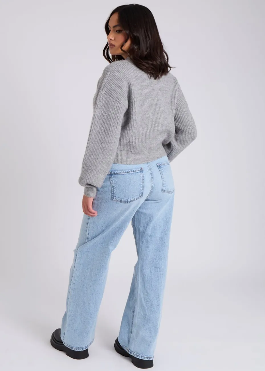 Urban Bliss Grey Zip Through Cardigan
