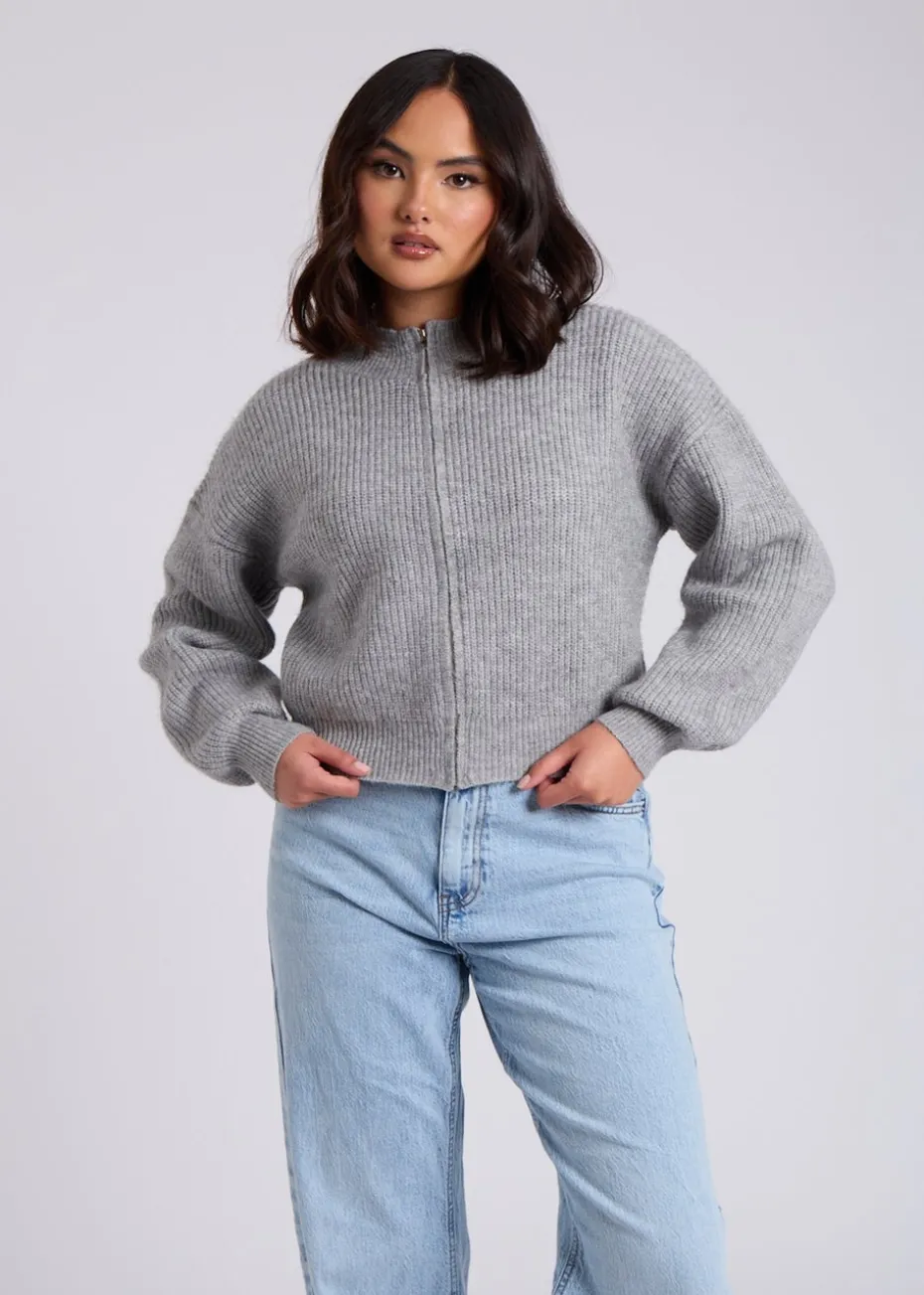 Urban Bliss Grey Zip Through Cardigan
