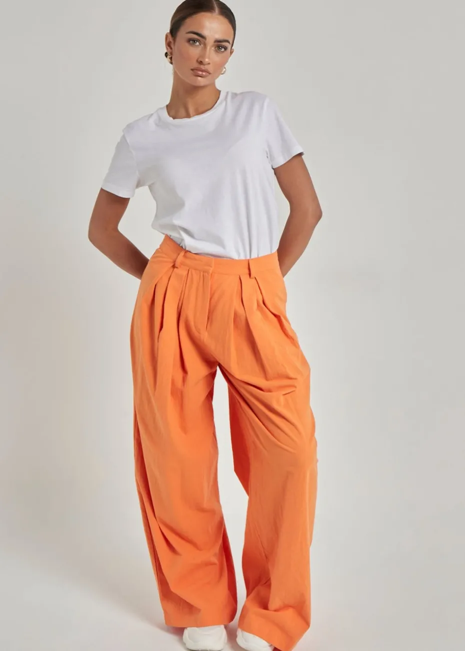 Urban Bliss Orange Linen Trouser