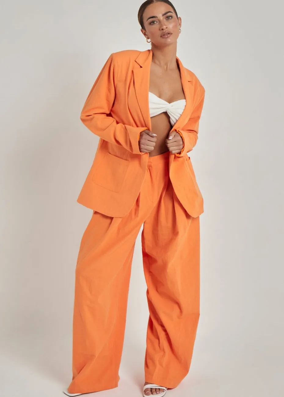 Urban Bliss Orange Linen Trouser