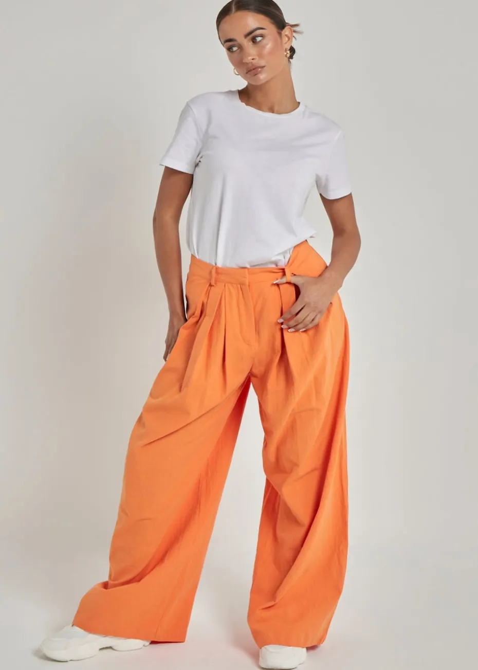 Urban Bliss Orange Linen Trouser