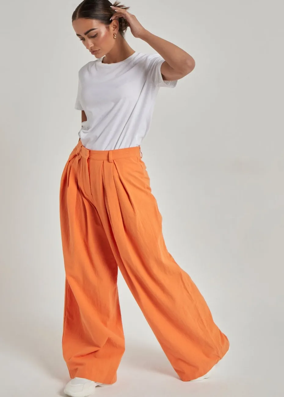 Urban Bliss Orange Linen Trouser