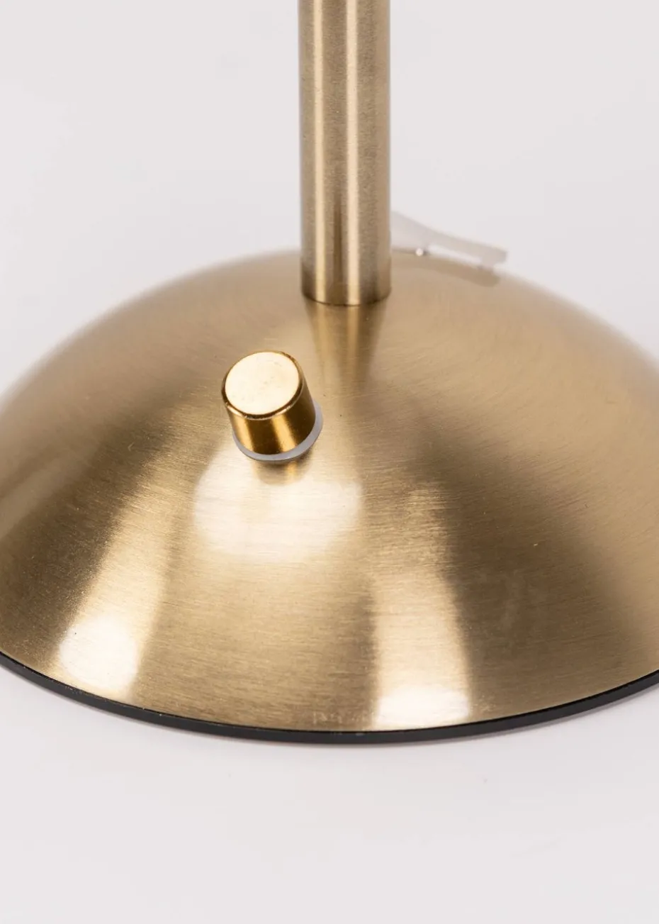 ValueLights Allie Gold LED Rechargeable Portable Wireless Table Lamp Light