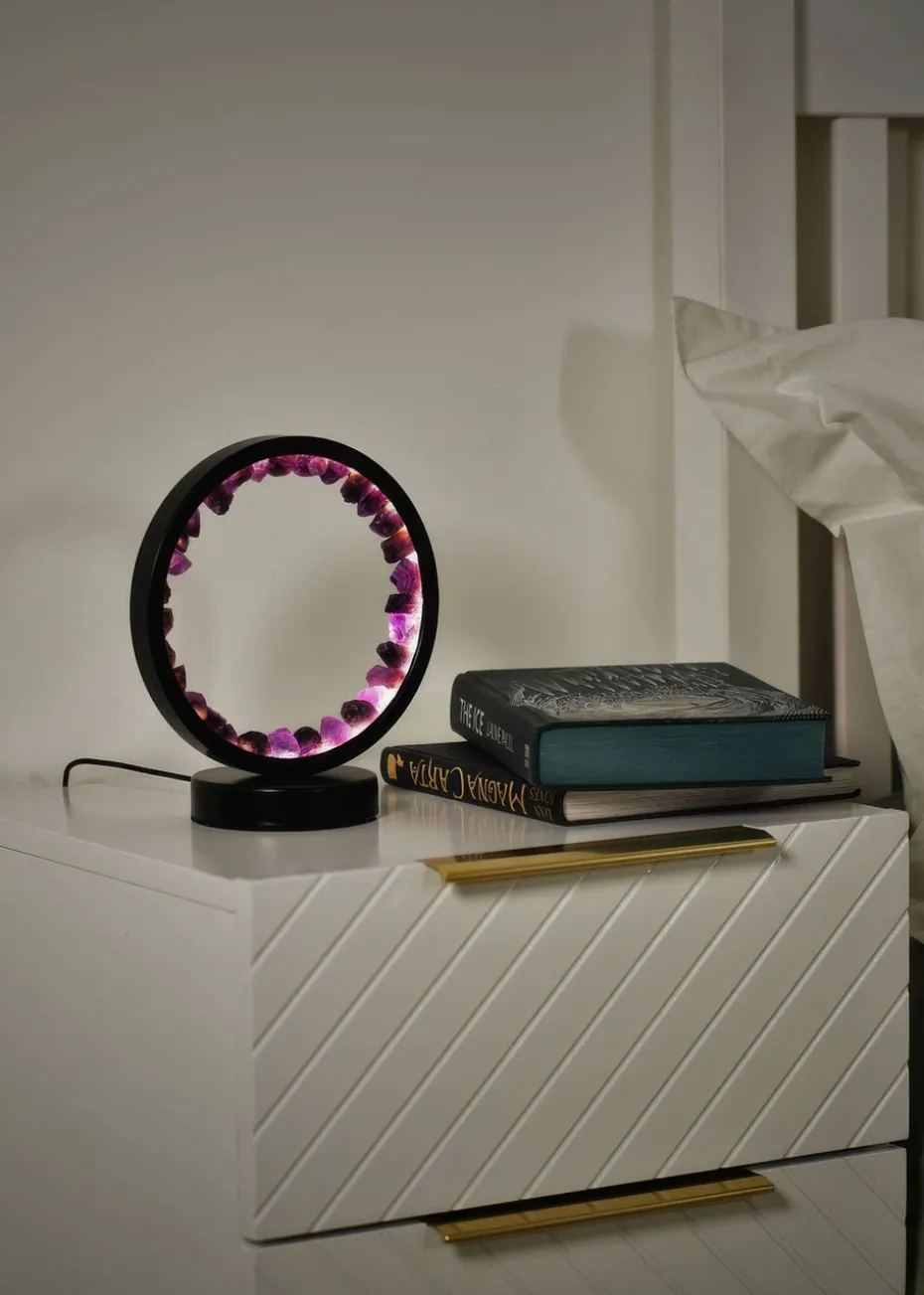 ValueLights Amethyst Crystal Wellness Lamp (20.5cm x 10.5cm x 18cm)